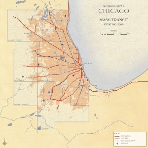 3.2-11-Metro Chicago existing Mass Transit (2009)
